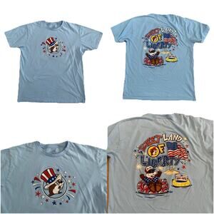 Buc-ees Men's Size L Sweet Land Of Liberty Graphic Short Sleeve T-Shirt